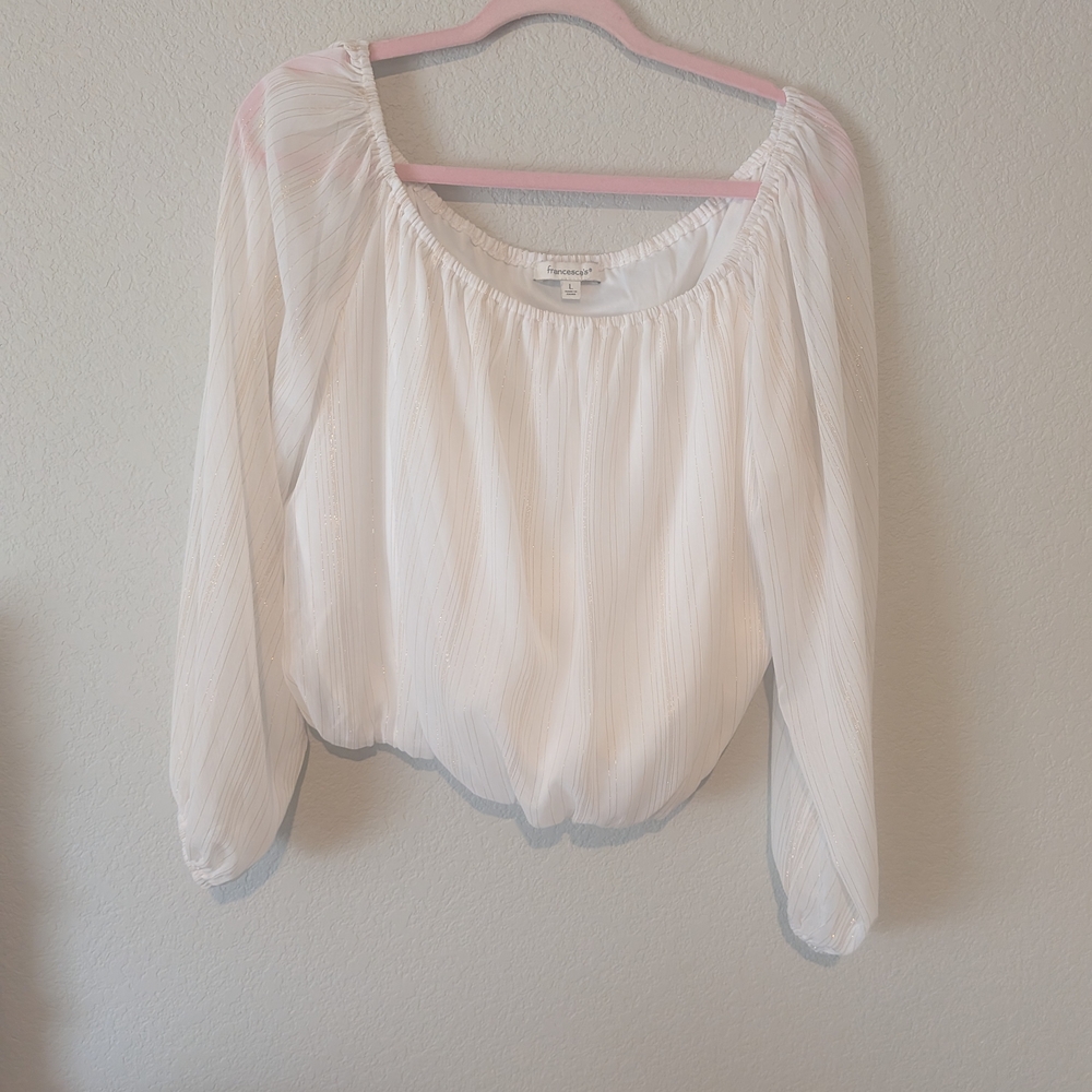 Francesca's Cream Blouse